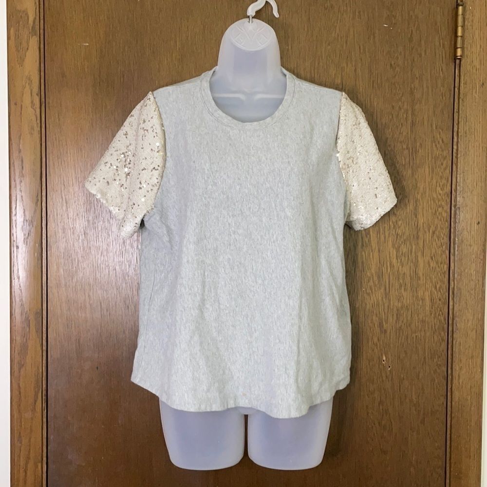 A New Day Sequin Short Sleeve Sweatshirt